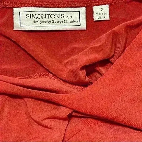Simonton Says Womens  Dark Pink Top Plus Size 2X - Picture 8 of 8